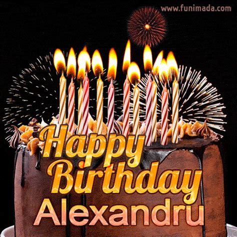 Happy Birthday Alexandru GIFs for Him - Download on Funimada.com