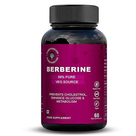 Buy CUREFOREVER Berberine 99% Pure 1000mg Capsules – Berberine HCL ...