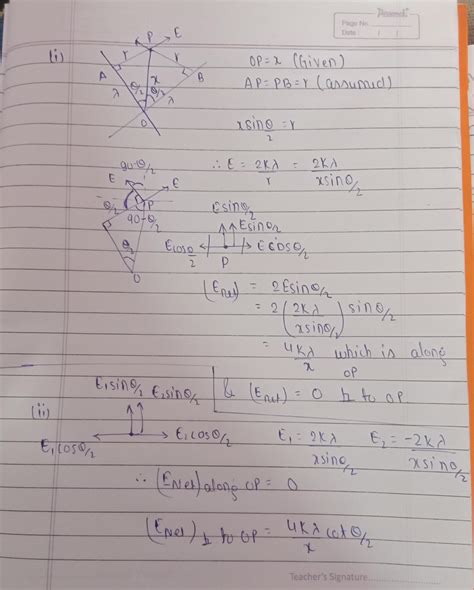 Two infinitely long line charges each of linear charge density lambda ...