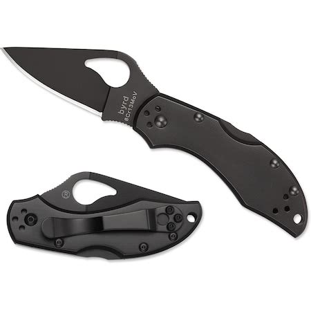Spyderco 2024 Spyderco Robin 2 Black Stainless Black Blade Plain SPY ...