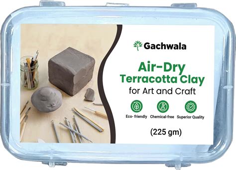 Greenwise Air Dry Terracotta Clay – 225 gm | Eco-Friendly, Ready-to-Use ...