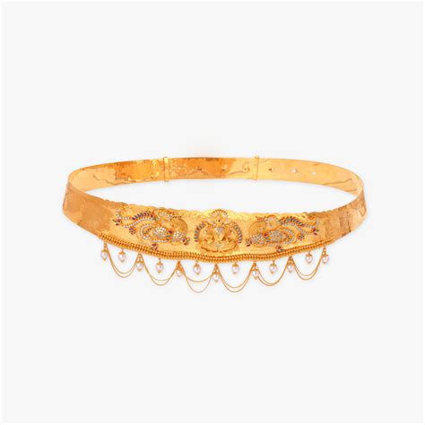 Traditional Divine Glossy Gold Waist Belt