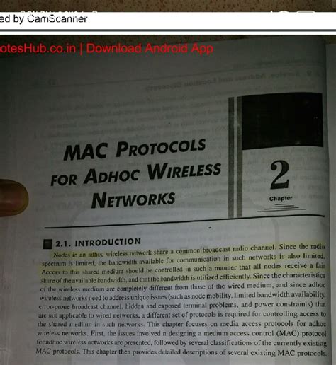 Ad hoc notes yt - Mac protocols and routing protocols - Ad Hoc and ...