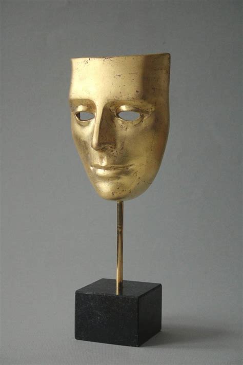 Gilt bronze mask Outdoor Sculpture by Marina Radius | Saatchi Art