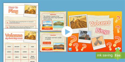 Volcano Bingo - Twinkl - Geography (teacher made) - Twinkl