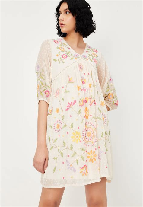 Buy Women Embroidered A-Line Dress Online at just Rs. 1299.0 ...