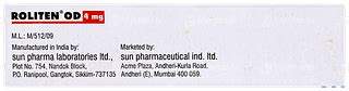 Roliten Od 4mg Capsule 10: Uses, Side Effects, Price & Substitutes