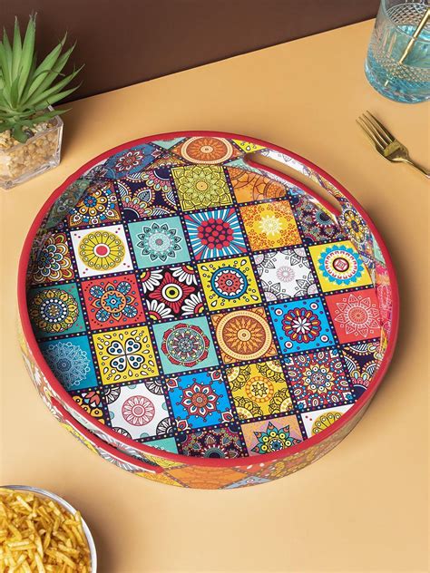 Traditional Round Multi Style Tray with Handle – MARKET99