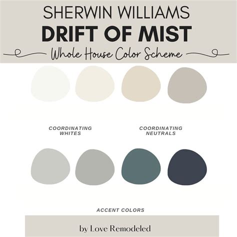 Sherwin Williams Drift of Mist Color Palette | Drift of Mist Color ...