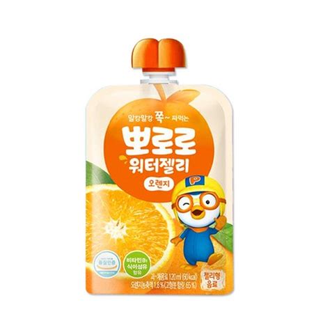 1744 Paldo Pororo Water-Jelly Orange 팔도 뽀로로 워터젤리 오렌지 120ml – Koreanfood.in