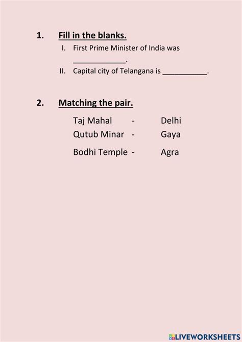 General Question Worksheet 的图像结果