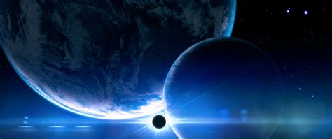 Download wallpaper 2560x1080 planets, flash, shine, light, space dual ...