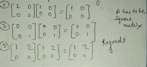Idempotent matrix example? - Brainly.in