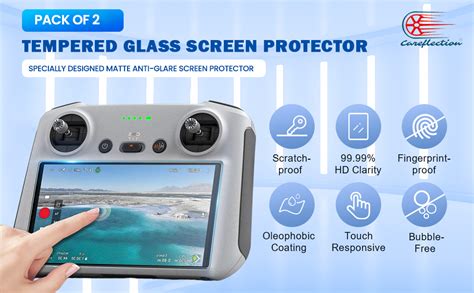 CAREflection DJI RC, DJI RC2 HD Tempered Glass Screen Protector For DJI ...