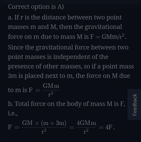 TWO PLANETS HAVE MASSES 6m and 2m THAT ARE SEPARATED BY DISTANCE R ...