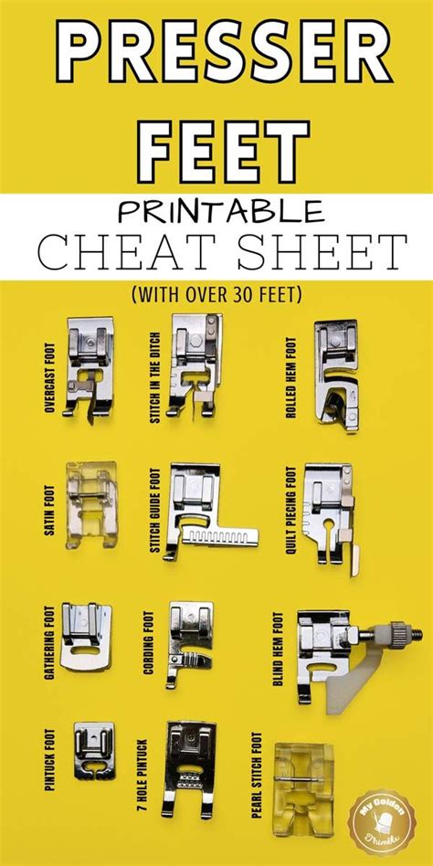 Image result for Sewing Machine Foot Types