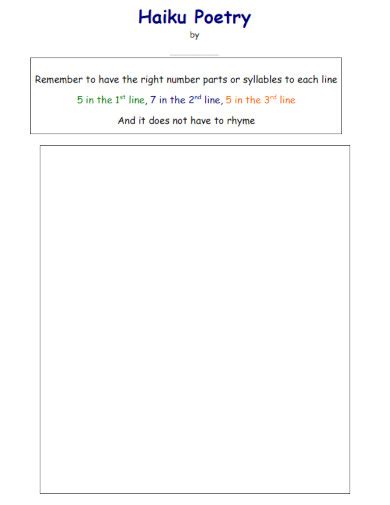 49+ Haiku Poem Examples to Download