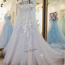 Baby Blue Wedding Gown by Aliexpress Buy Baby Blue Boho Wedding Dresses 2018 Baby Blue Wedding Gown
