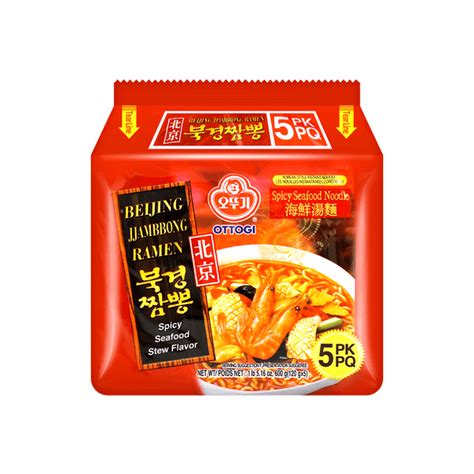 OTTOGI Beijing JJAMBBONG Spicy Seafood Stew Flavor Ramen Korean Noodle ...