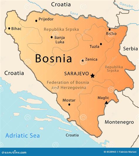 Map Of Bosnia And Surrounding Countries