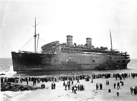 Remains of SS Morro Castle, washed up on the shores of New Jersey ...