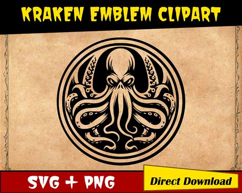 Cthulhu Idol Kraken Emblem. SVG PNG Symbol. Eldritch Horror Clipart ...