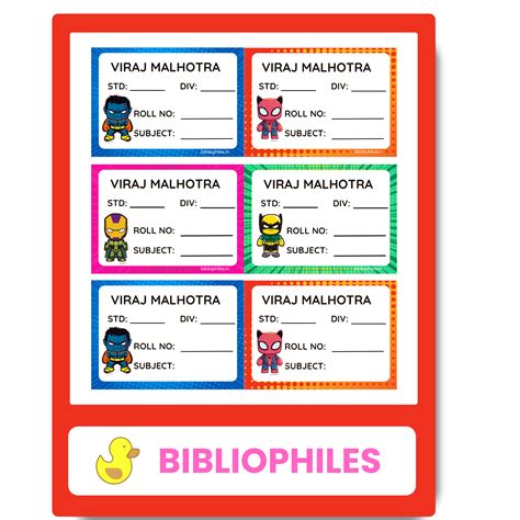 Superhero Z Book Labels | Personalised Superhero Labels – Bibliophiles