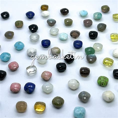 Buy Mix Lot Pompom Cushion Shape Gemstone / 10 MM Size / Mushroom Cut ...