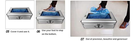 DOLPHY Shoe Cover Dispenser Machine with 100 Pieces Shoe Cover (Silver ...