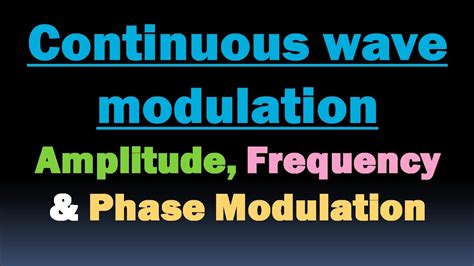 Image result for Continuous Wave Modulation