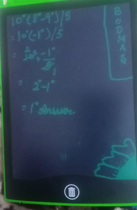 Simplify :- 10° (8°-9°)/5 - Brainly.in