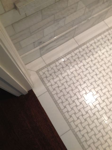 Bathroom floor layout | Classic bathroom tile, Basketweave tile ...