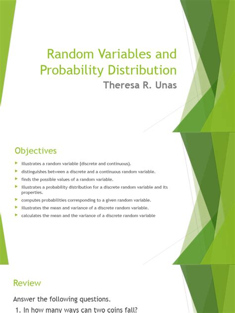 Random Variables and Probability Distribution 的图像结果