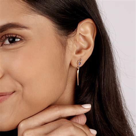 Sapphire Starlight 14KT Drop Earrings