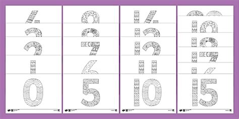 Mindfulness Colouring Numbers 0 to 20