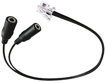 PC Headset to RJ9/RJ10 Adapter-Dual 3.5mm to RJ9 Headset Adapter Cable ...