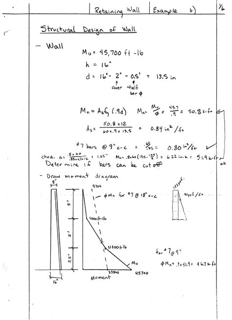 Image result for Retaining Wall Design Example