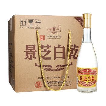 景芝白乾白干老字号白酒 山东名酒景芝 老黄皮 49度480ml*6瓶整箱装【图片 价格 品牌 报价】-京东