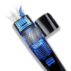 Vega Smart Series Vacuum Beard Trimmer for Men with Titanium Blades, 60 ...