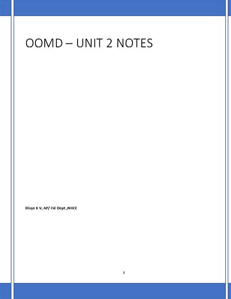 OOMD 2: Detailed State Modeling Notes and Concepts - Studocu