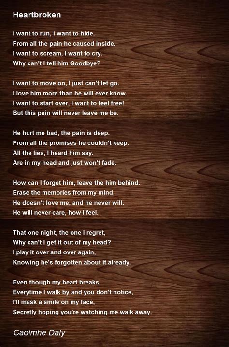 Heartbroken Poems For Him