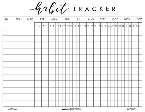 FREE Printable Habit Tracker PDF The Ultimate Habit Tracker Guide - Printable Habit Tracker