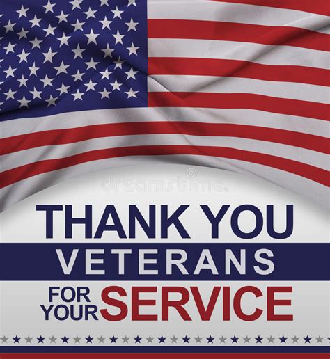 Thank You Veterans For Your Service Stock Illustration - Illustration ...