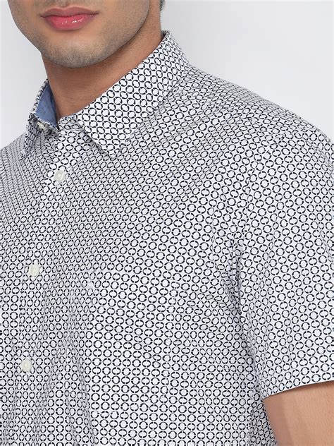 Parx Men White Slim Fit Print Casual Shirt – MyRaymond