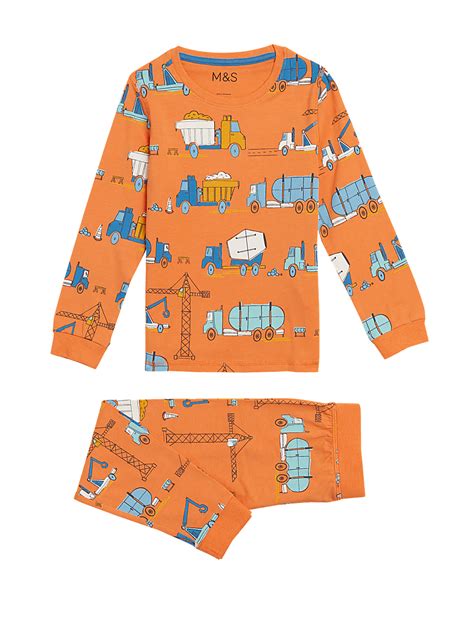 Buy Cotton Rich Transport Print Pyjamas at Marks & Spencer