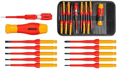 INGCO 12 Pcs interchangeable insulated screwdriver set : Amazon.in ...