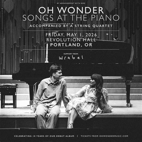 Win Tickets ($96): Oh Wonder - Songs at the Piano w/ WRABEL ...