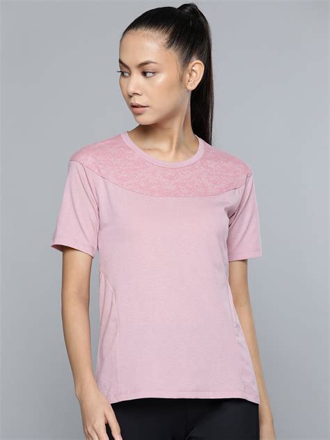 Alcis Women Pink Printed Slim Fit Round Neck T-shirt WAS20T267920-XS