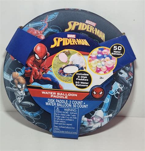 13 Inch Marvel Spider-man Spiderman Set of 2 Water Balloon Disk Paddles ...