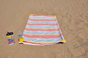 Beachtacs Yellow, 8pc Set Includes Carrying Tote with Inside Pouch ...